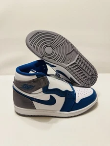 Nike Air Jordan 1 Retro High OG True Blue/White-Cement Grey Men's Size 9.5 - Picture 1 of 6
