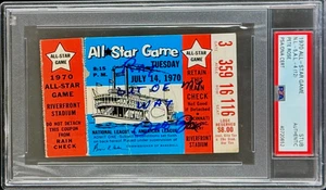 PETE ROSE 1970 ALL - STAR GAME SIGNED TICKET STUB PSA/DNA "Ray Out of My Way" - Picture 1 of 3