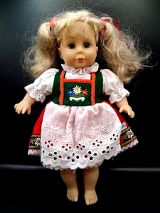 Vintage H. E. Wilhelm Schneider Trachten 11" German Doll Open/Close Eye L@@K - Picture 1 of 5