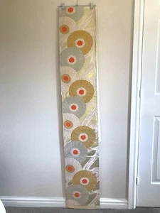 Japanese full length Fukuro obi belt 3.94m 100% brocade silk gold Chrysanthemum. - Picture 1 of 10
