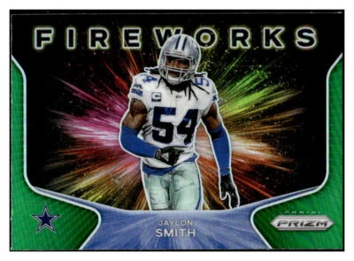 2020 Panini Prizm #25 Jaylon Smith Fireworks Green prizm - Image 1 of 2