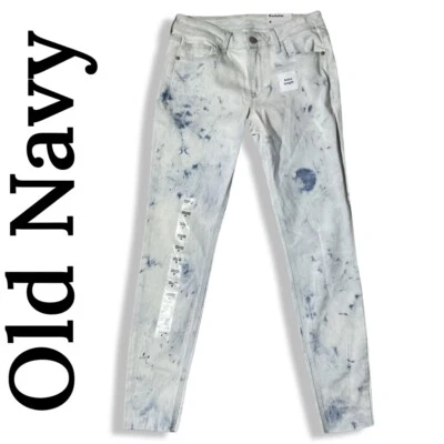 OLD NAVY Niñas Rockstar” Super Skinny Lavado Ácido Jeans, Talla 4 Foto 1 de 4