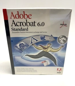 VINTAGE 2003 SCELLÉ NEUF Adobe Acrobat 6.0 Standard Apple Mac Logiciel Windows - Photo 1/9