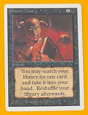 MTG DEMONIC TUTOR Unlimited (OldManMTG 007-245) - Image 1 of 4