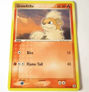 Growlithe 64/112 EX Feuerrot Blattgrün Pokemon Karte BRD - Bild 1 von 1