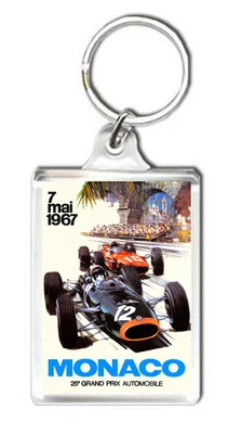 1967 MONACO GRAND PRIX MOTOR RACING KEYRING LLAVERO