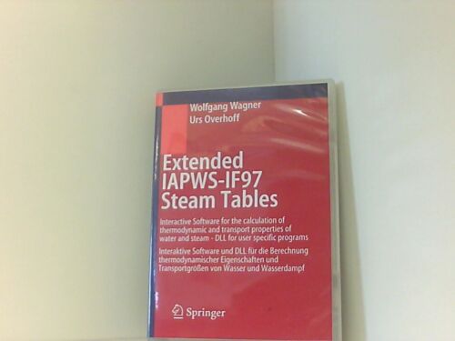 Extended IAPWS-IF97 Steam Tables, 1 CD-ROM Interactive Software for the calculat