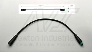 eBike Julet 5-PIN Green 25cm MALE to FEMALE Extension Cable Display Waterproof - Picture 1 of 2