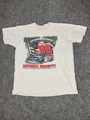 2008 Dale Earnhardt Jr #88 National Guard Mens Sz L Budweiser Shootout T-Shirt Foto 1 de 4