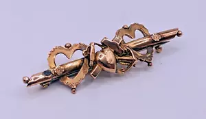 Antique 9ct Gold Sweetheart Naval Sailor Brooch Late 19th Century -2.6g-OBA322 - Picture 1 of 8