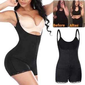 Shapewear Women Tummy Control Fajas Colombianas Body Shaper Open Bust Bodysuits - Picture 1 of 15