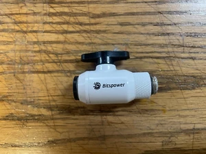Bitspower Deluxe White Valve Rotary with Black Handle - Picture 1 of 4