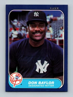 1986 Fleer Baseball Card #99 Don Baylor New York Yankees - Image 1 of 2