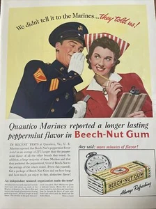 1941 vintage Beechnut gum print ad, More minutes of flavor! Pre world war ll - Picture 1 of 1