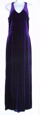 VESTIDO FORMAL DE COLECCIÓN JESSICA MCCLINTOCK GUNNE SAXO MUJER 7 8 M PÚRPURA ELÁSTICO TERCIOPELO Foto 1 de 4