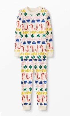 Nuevo con etiquetas Hanna Andersson Holiday Christmas Long John PJ Pijama Set 150 (talla 12) Foto 1 de 4