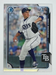 2015 1st Bowman Chrome Matt Andriese BCP67 Rays 5622 - Picture 1 of 2