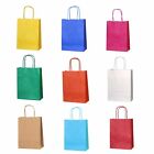 10 Bright Paper Party Bags - Gift Bag With Handles -Birthday Loot Bag
