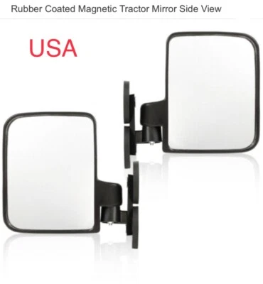 RUBBER COATED 114LB MAGNETIC TRACTOR MIRRORS KUBOTA B L M SKID STEERE,MOWERS - Image 1 of 4