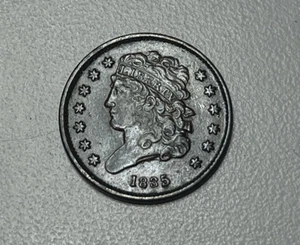 1835 Classic Head Half Cent US 1/2c Copper Coin #977 - Picture 1 of 2