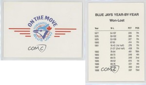 1989 Toronto Blue Jays Fire Safety Blue Jays Year-by-Year