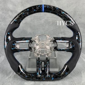 Forged Carbon Fibre Steering Wheel for Ford Mustang GT Shelby 2015-2023 black - Picture 1 of 8