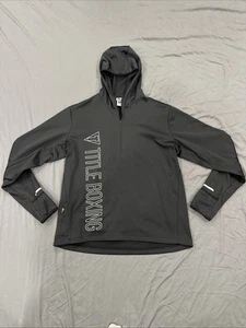 Vtg TITLE Boxing 1/4 Zip Hoodie Men’s Size Large L Black Boxing Pullover - Picture 1 of 13