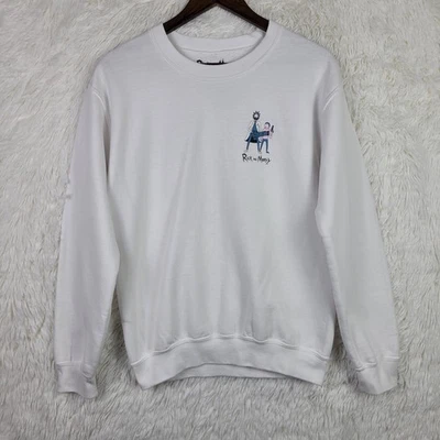 Sudadera Pequeña Rick & Morty Blanca Estampado Gráfico Cuello Redondo Foto 1 de 4