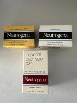 Vintage 1983-85 Neutrogena Unopened Soap Original Formula Soap NEW Lot Of 3 - Image 1 of 4