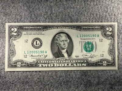 1976 $2 Dollar U.S. Federal Reserve UNC Note San Francisco Fr#1935 SPC1133 - Image 1 of 3