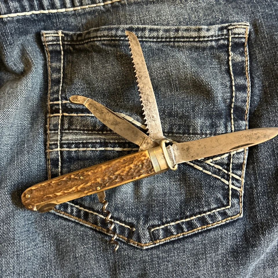 A. Wingen Jr. Solingen Germany Rare Shotgun Knife With Lockback Blade, 12-16 Gag - Image 1 of 4