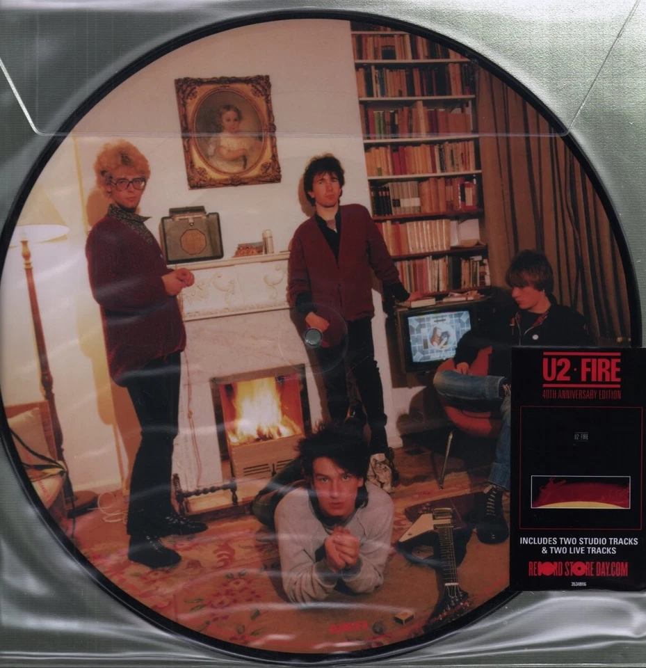 U2 Fire 12" Vinyl Europa Island 2021 RSD 2021 Bildscheibe. Abnutzung Am Rand Von - Bild 1 von 2