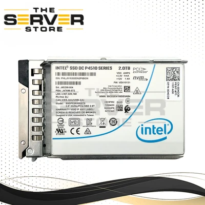 Dell 2TB NVMe x4 U.2 SFF 2.5" SSD DC P4510 Series SSDPE2KX020T8 0D4CC6 D4CC6 Foto 1 de 3