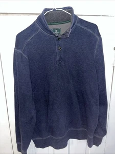 GH Bass Herren Pullover Sweater Shirt Medium Navy Blau - Bild 1 von 8
