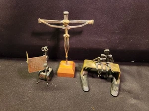 VINTAGE Woody Earline/Bearden Metallfiguren 1944/1988 graviert datiert signiert Kunst! - Bild 1 von 23