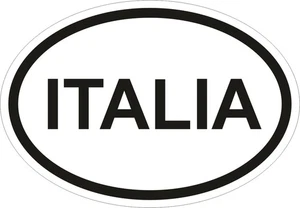 Italia Country Code Oval Sticker / Vinyl Waterproof Decals Graphics - Bild 1 von 1