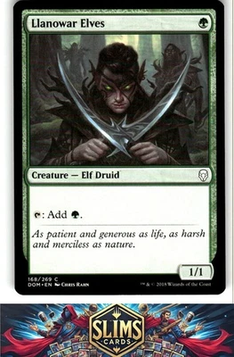 Magic the Gathering MTG Dominaria Llanowar Elves #168 Buy 2 Get 1 - Image 1 of 2