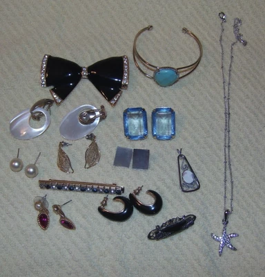 女士服装首饰别针手链耳环套装 — 第 1/2 张图片