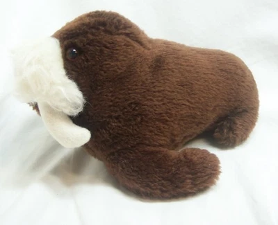 VINTAGE Knickerbocker Sea World BROWN WALRUS 8" Plush STUFFED ANIMAL Toy - Image 1 of 4