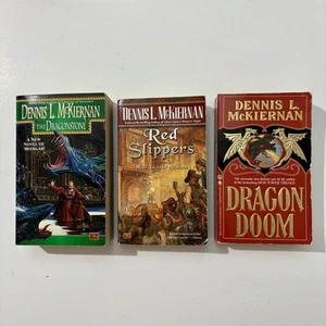 Red Slippers, Dragonstone, Dragon Doom Lot of 3 PB Books by Dennis L. McKiernan - Picture 1 of 5
