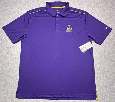 East Carolina University ECU Pirates Polo Shirt Purple Colosseum Size XL NWT - Image 1 of 4