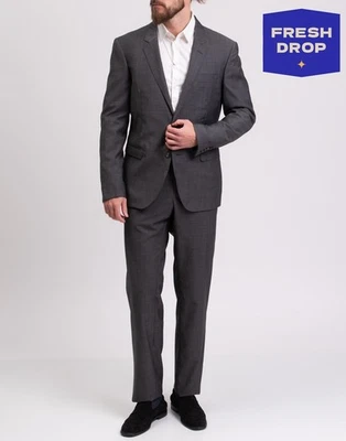 RRP€454 TRUSSARDI Blazer Jacket IT50 US40 L Grey Single-Breasted - Image 1 of 4