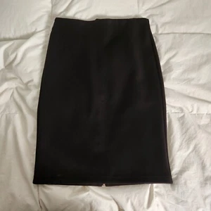 Catherine Malandrino Women's Pencil Skirt Solid Black Zip Back Size 10 - Picture 1 of 7