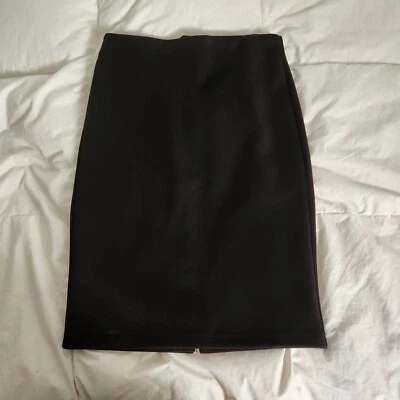 Falda lápiz para mujer Catherine Malandrino negra lisa con cremallera trasera talla 10 Foto 1 de 4
