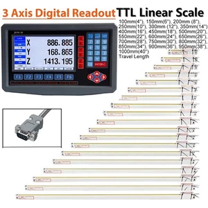 3Axis LCD Digital Readout Linear Scale DRO Display 5um for Bridgeport Mill Lathe - Picture 1 of 17