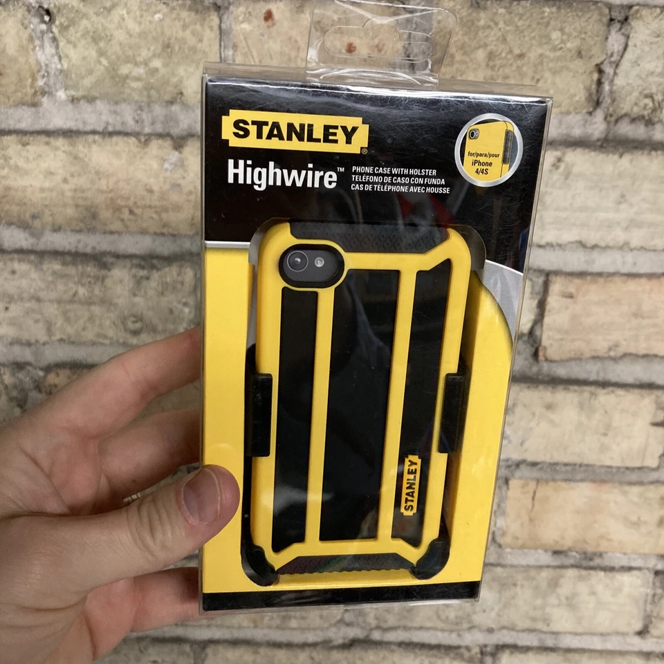 Funda de teléfono Stanley Highwire con funda iPhone 4/4S resistente inteligente negra/amarilla nueva en paquete Foto 1 de 4