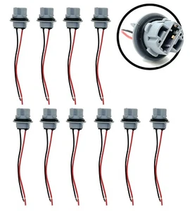 Pre-Wired 582 T20 7440 W21W Bulb Socket Holders LED Repair Indicator Fog Japan - Picture 1 of 12
