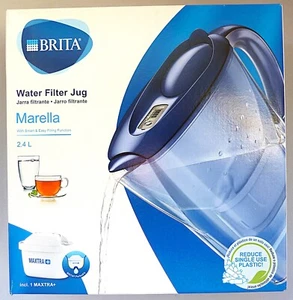 BRITA Marella Water Filter Purify Jug With Maxtra + 2.4L filter cartridge Blue - Picture 1 of 11