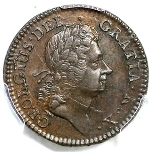 1723 M 4.79-Gb.10 R-6 PCGS AU 58 Wood's Hibernia Halfpenny Colonial Copper - Picture 1 of 3