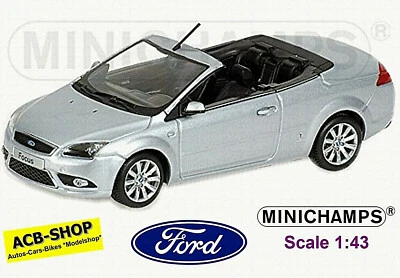 Ford Focus CC Coupe-Cabriolet 2007-08 Silver Argento Metallic 1:43 Minichamps - Image 1 of 2